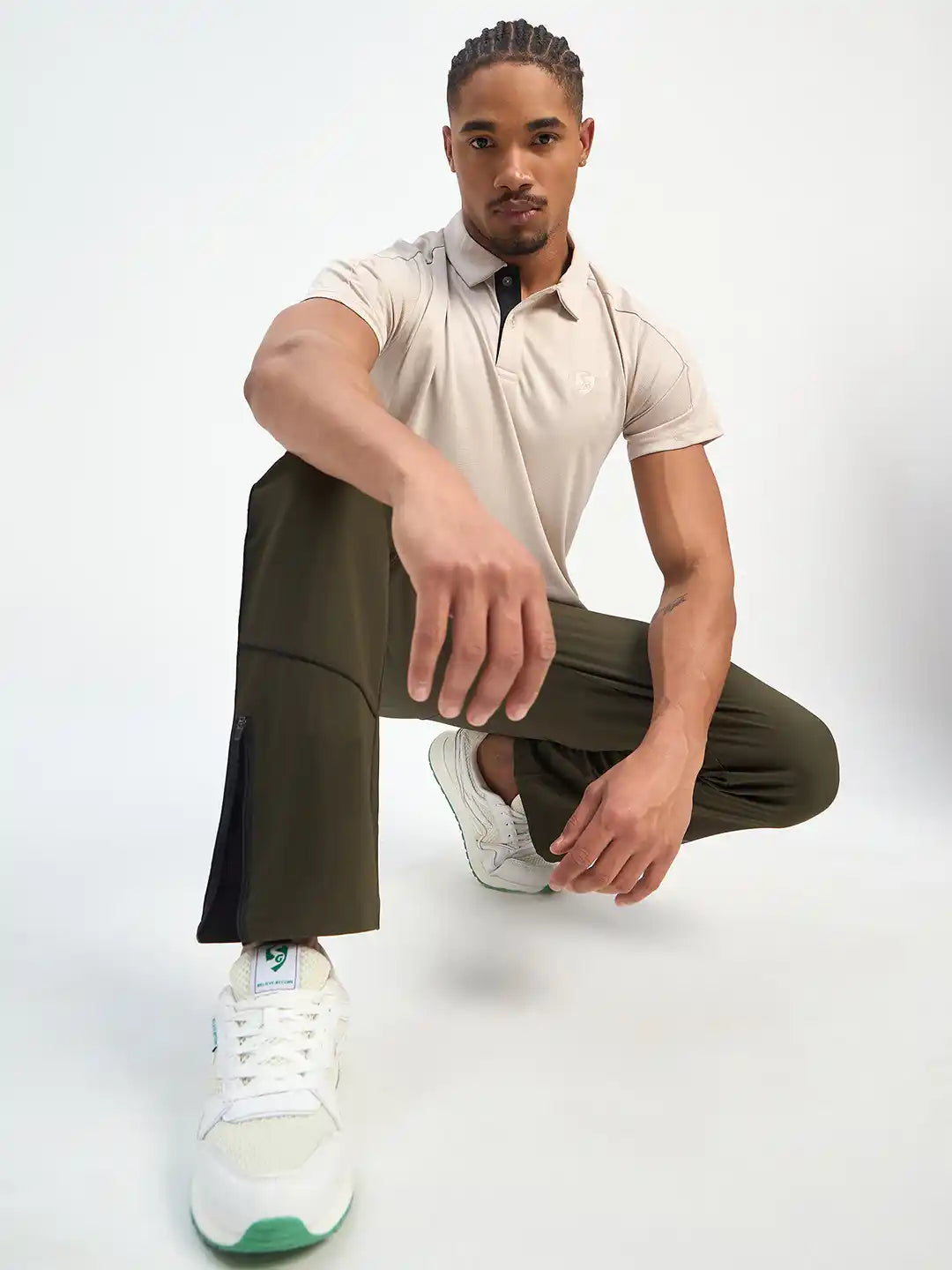 SG H1MTP84031 Men Olive Track Pant