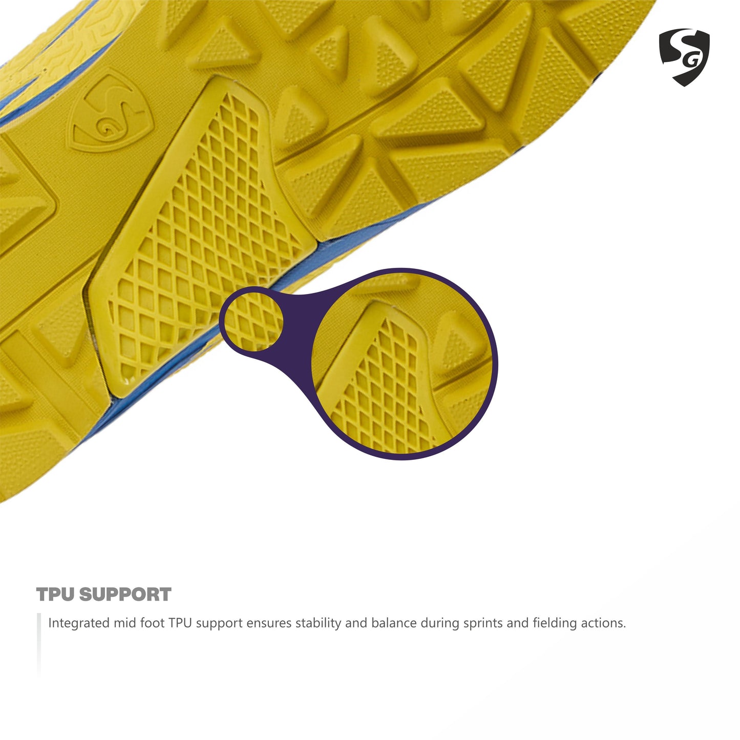SG CLUB EVO Shoes White/Purple/Yellow