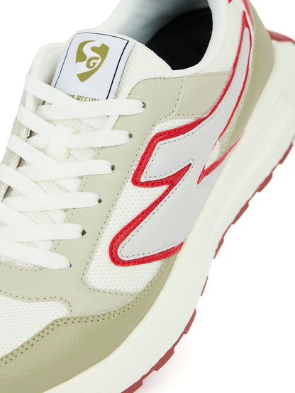 SG CREST Lifestyle Shoes - Red/White/Beige