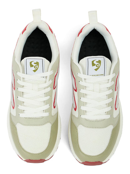 SG CREST Lifestyle Shoes - Red/White/Beige