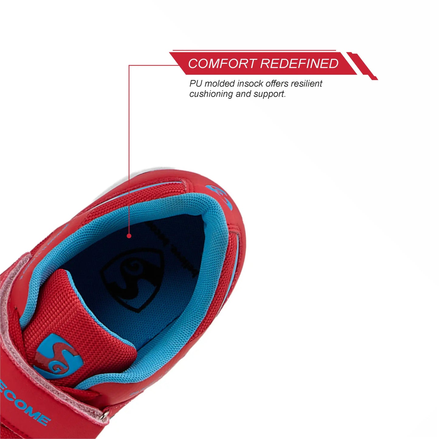 SG Vortex Spikes Shoes Neon Red