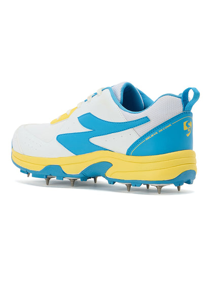 SG SAVAGE MAX SPIKES White/Yellow/Sky Blue