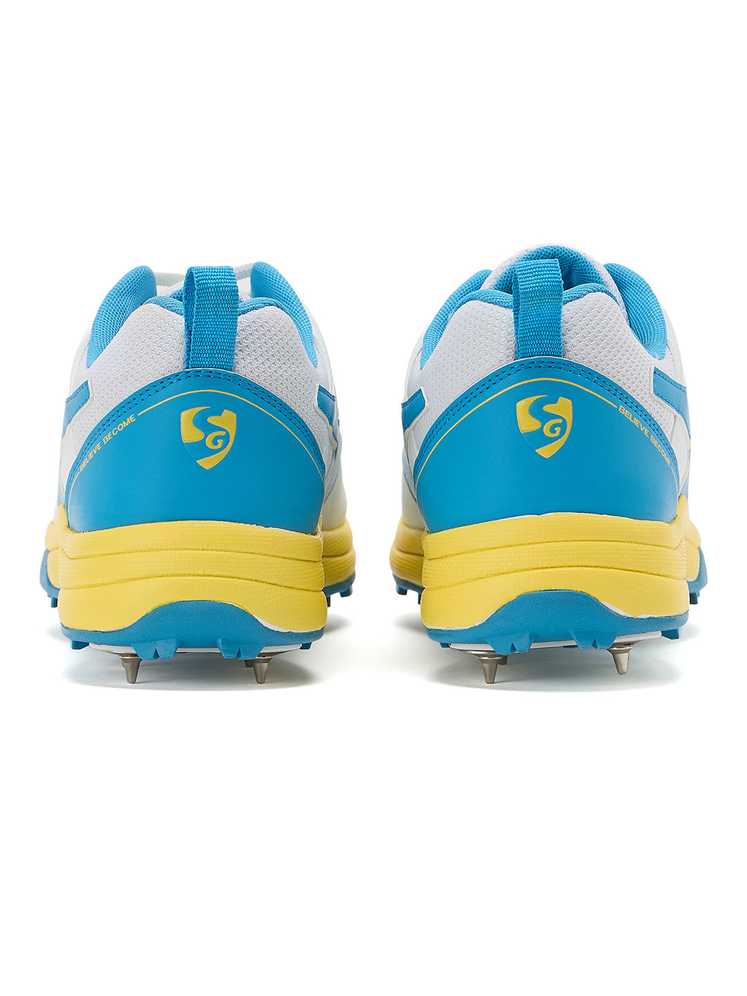 SG SAVAGE MAX SPIKES White/Yellow/Sky Blue