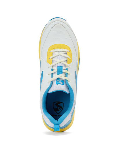 SG SAVAGE MAX SPIKES White/Yellow/Sky Blue