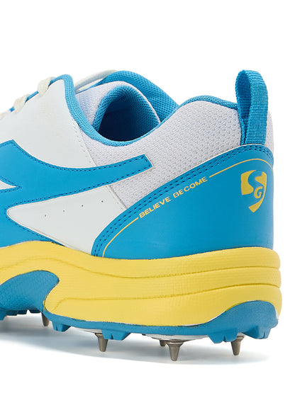 SG SAVAGE MAX SPIKES White/Yellow/Sky Blue