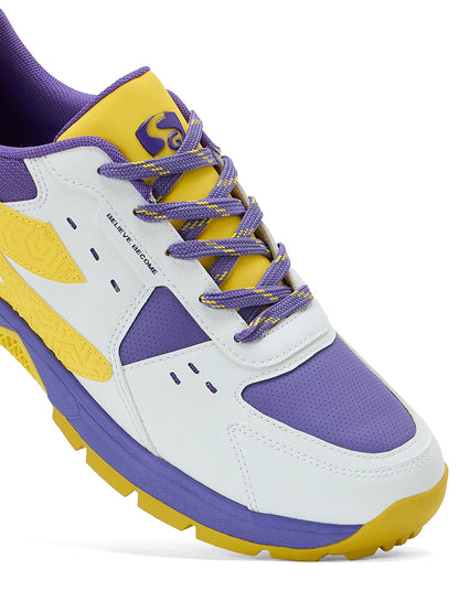 SG CLUB EVO Shoes White/Purple/Yellow