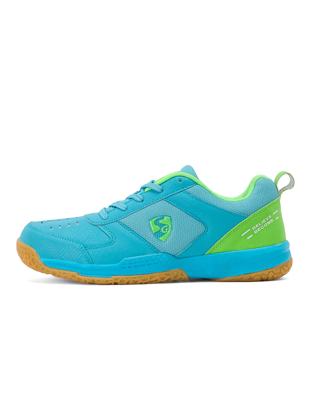 SG COURT PRO Shoes Aqua/Lime Green
