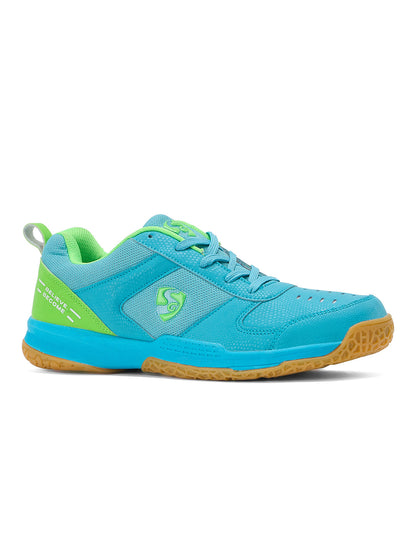 SG COURT PRO Shoes Aqua/Lime Green