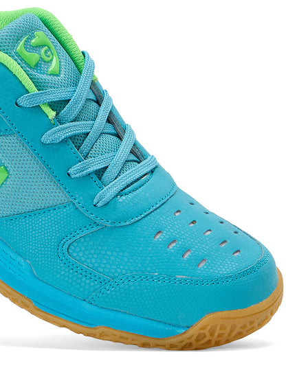 SG COURT PRO Shoes Aqua/Lime Green