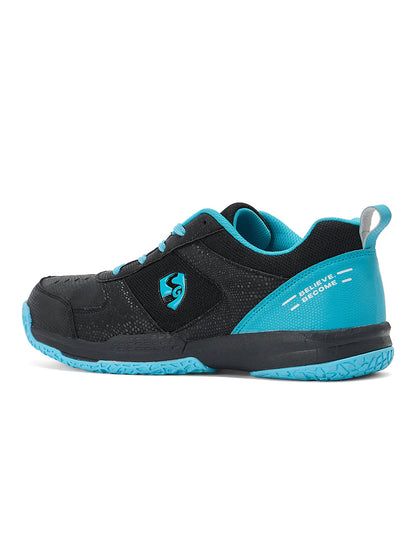 SG COURT PRO Shoes Black/Cyan