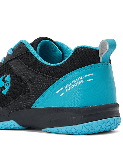 SG COURT PRO Shoes Black/Cyan