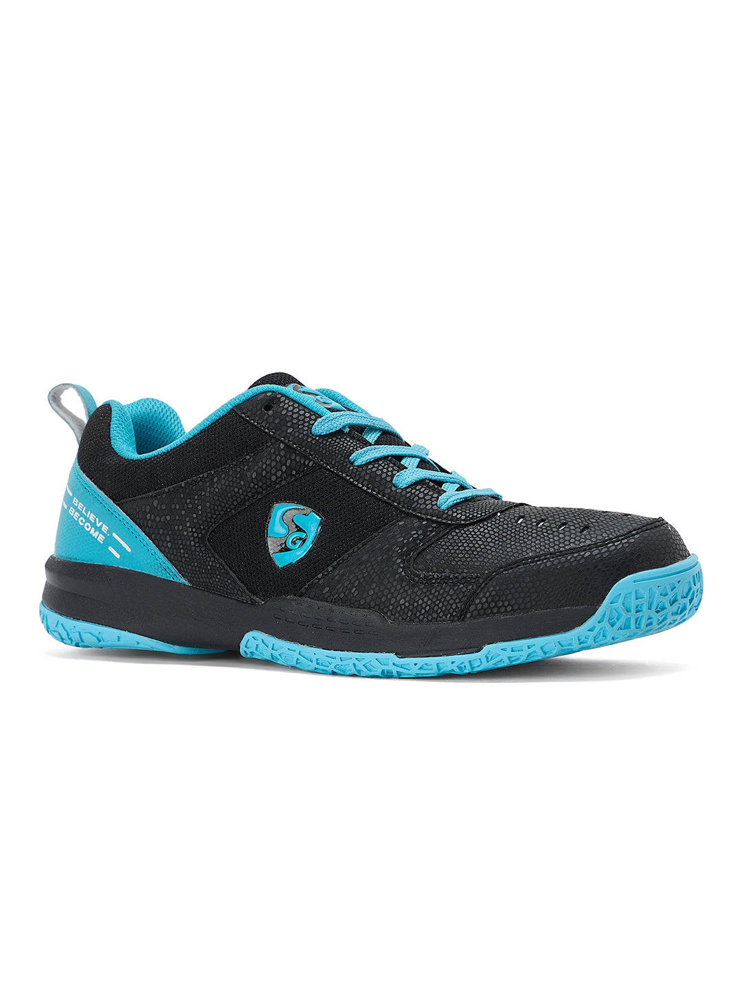 SG COURT PRO Shoes Black/Cyan