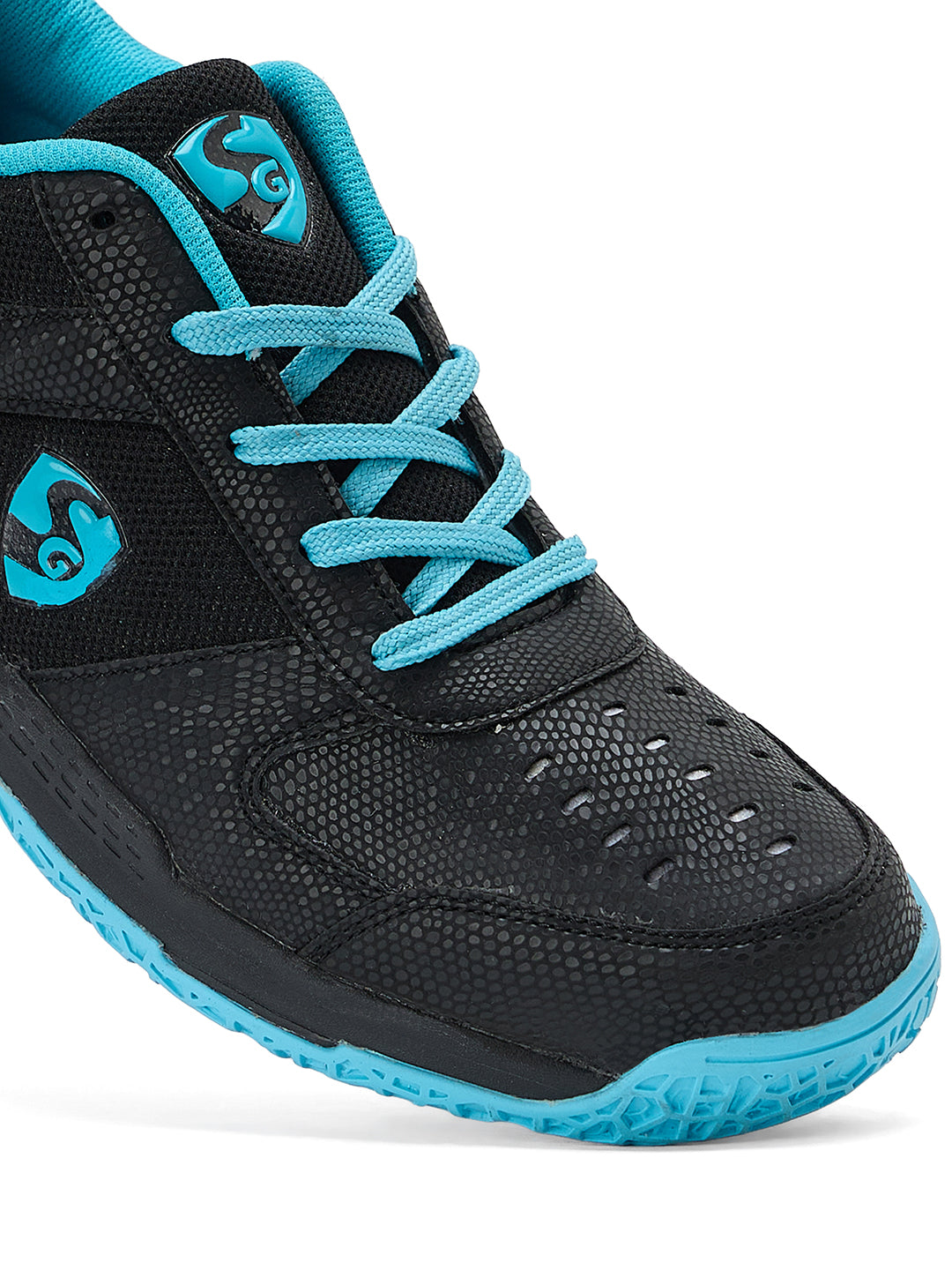 SG COURT PRO Shoes Black/Cyan