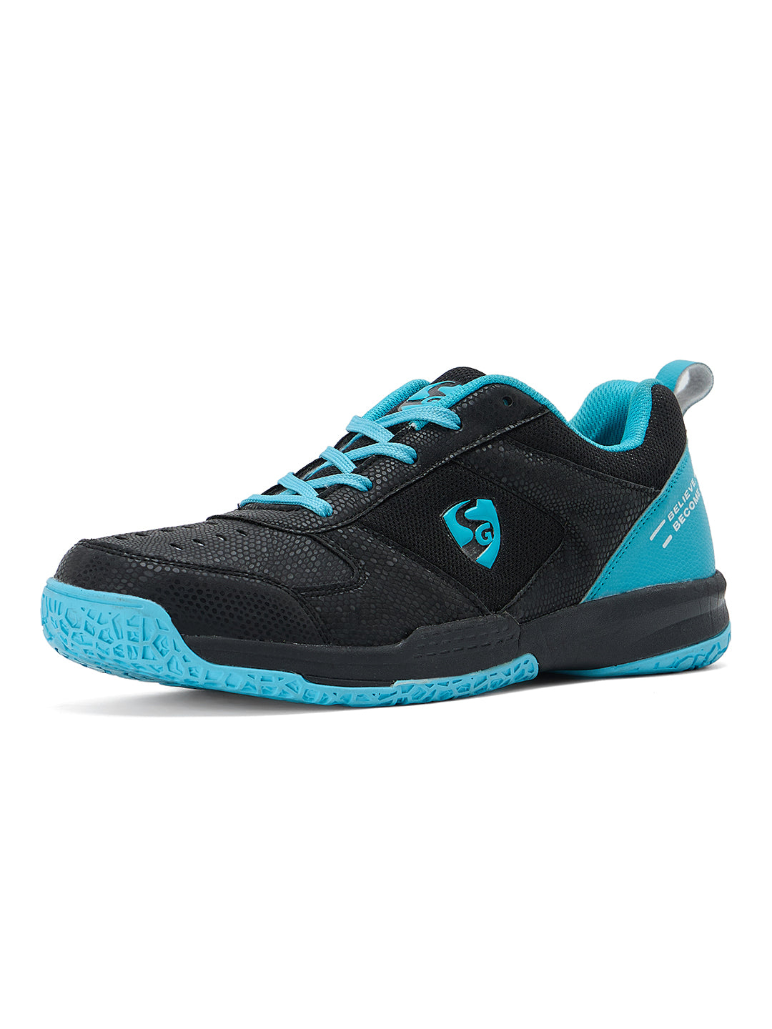 SG COURT PRO Shoes Black/Cyan