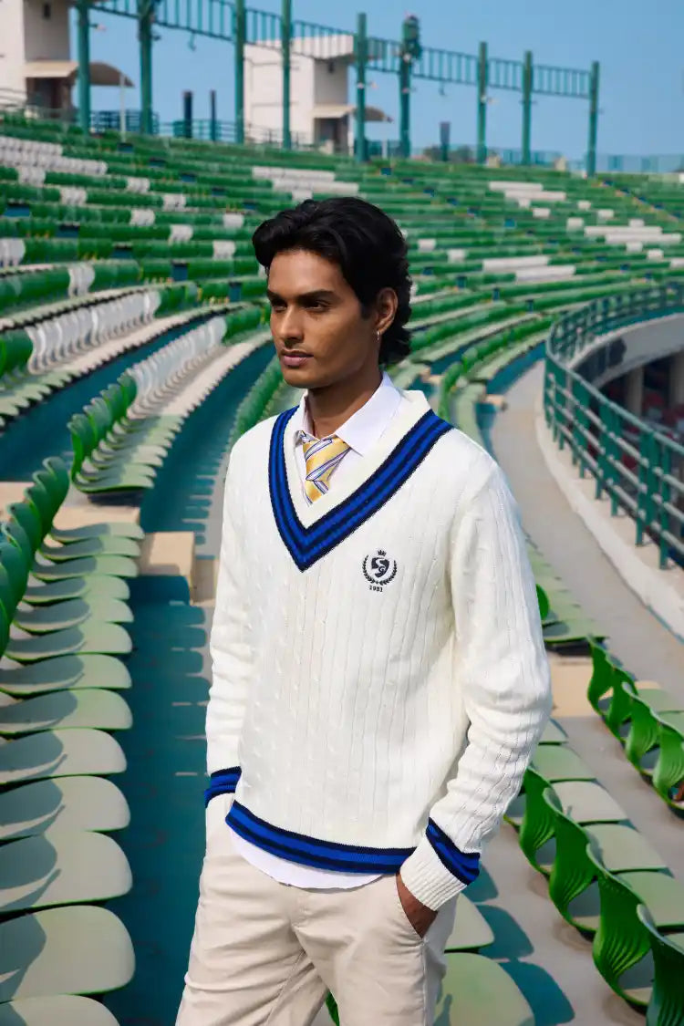 The Pavilion Cricket Pullover (Navy)