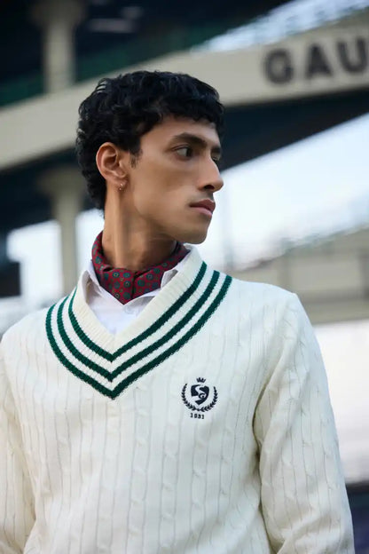 The Pavilion Cricket Pullover (Green)