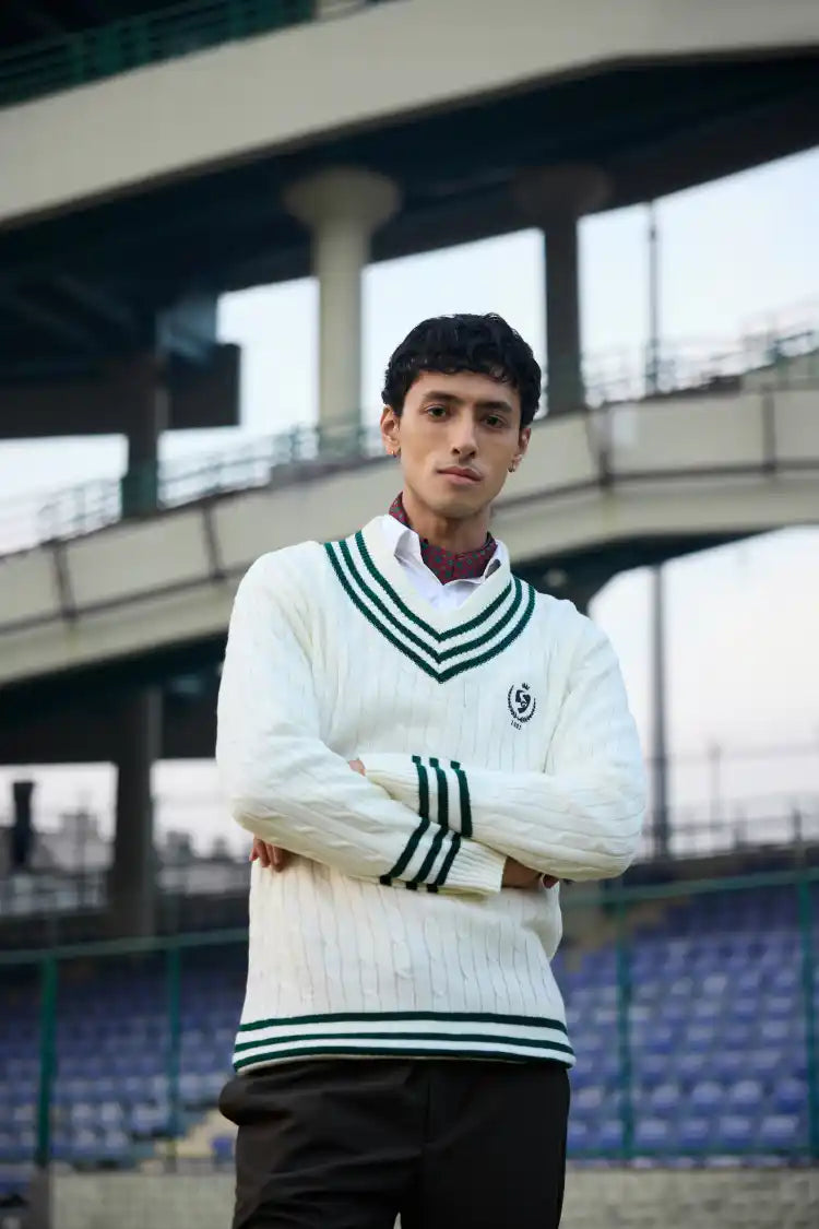 The Pavilion Cricket Pullover (Green)