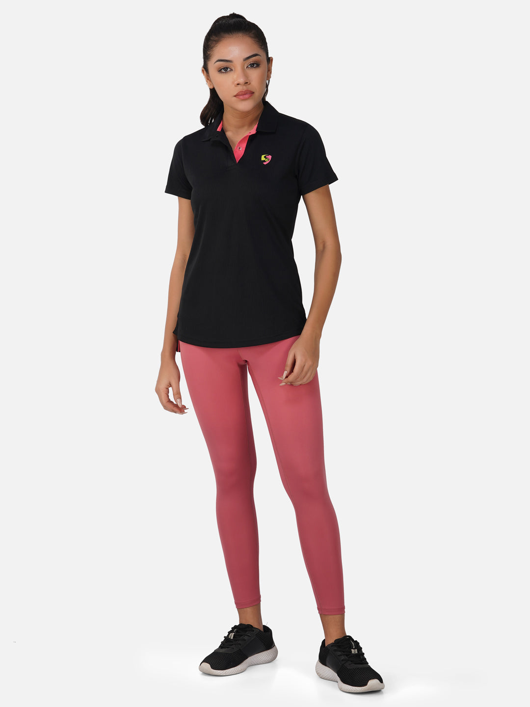 SG Regular Comfort Fit Polo T-Shirt For Womens & Girls, Sulphur Yellow, Red Paprika & Jet black | Ideal for Trail Running, Fitness & Training, Jogging, Gym Wear & Fashion Wear