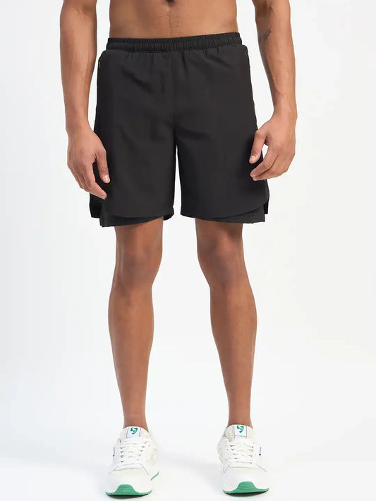 SG H2MS83891 Men Black Shorts