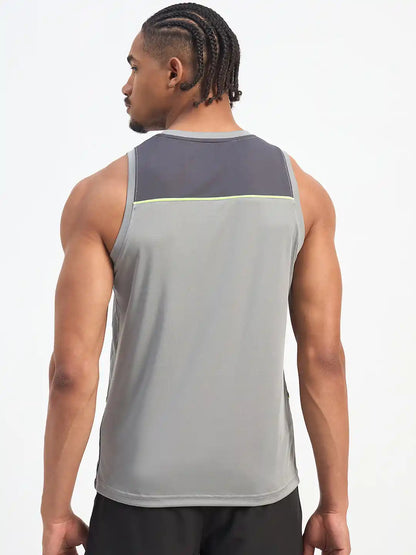SG H1MV83602 Men Light Grey/ Dark Grey T-Vest