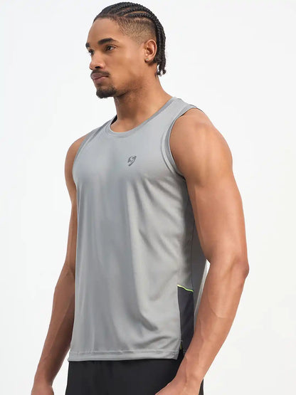 SG H1MV83602 Men Light Grey/ Dark Grey T-Vest