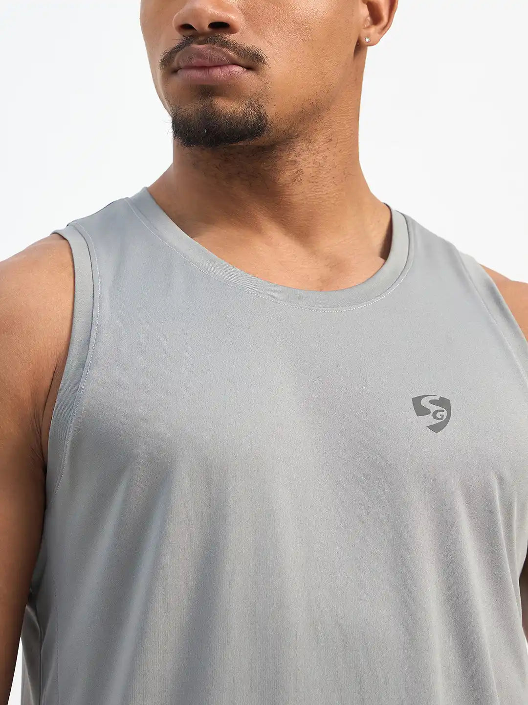 SG H1MV83602 Men Light Grey/ Dark Grey T-Vest