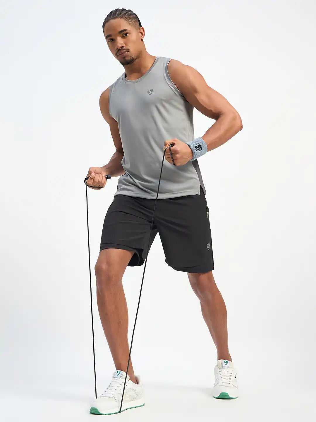 SG H1MV83602 Men Light Grey/ Dark Grey T-Vest
