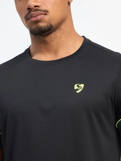 SG H1MT83742 Men Black T-Shirt