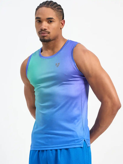 SG H2MV83621 Men Blue Green T-Vest