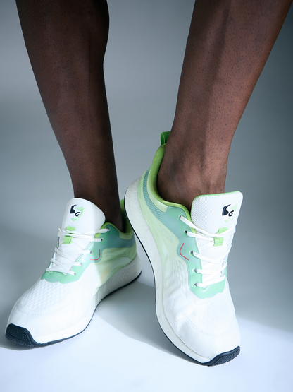 SG NEBULA Running Sports Shoes Men and Boys - White/Sea/Green
