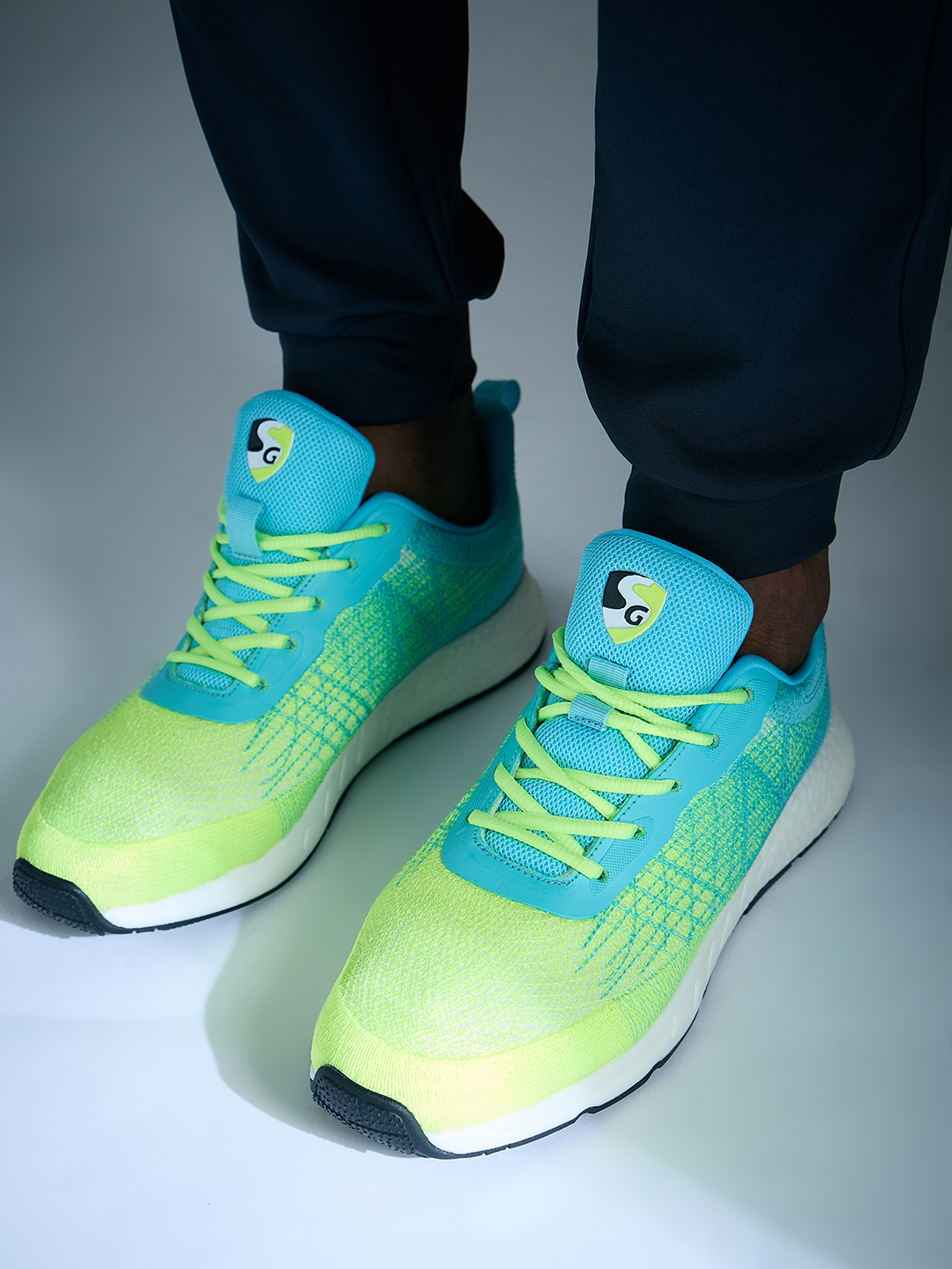 SG SPECTRUM Running Sports Shoes Men and Boys - Sea/Green/Lime