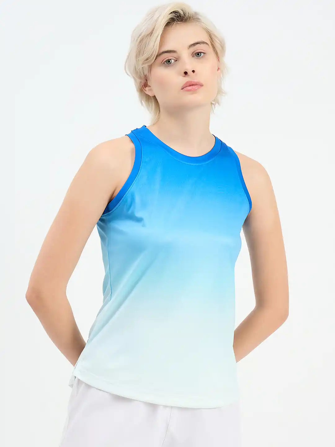 SG H2WV83032 Women Light Blue T-Vest