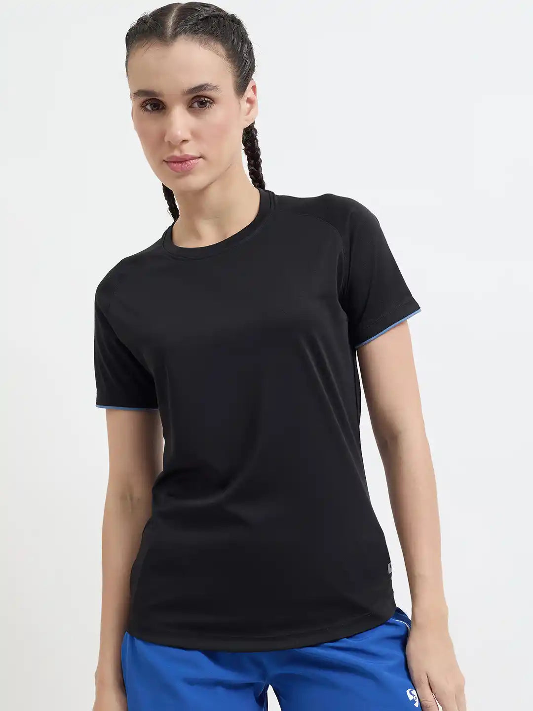 SG H1WT83151 Women Jet Black T-Shirt