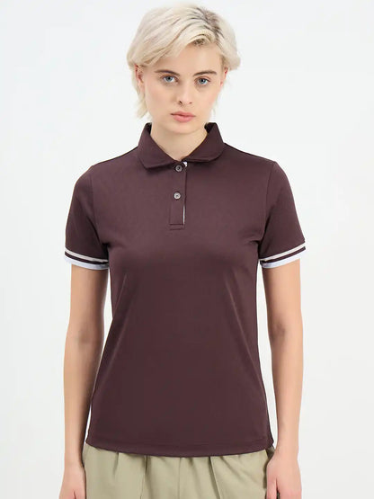 SG H1WP83222 Women Raisin Purple Polo T-Shirt