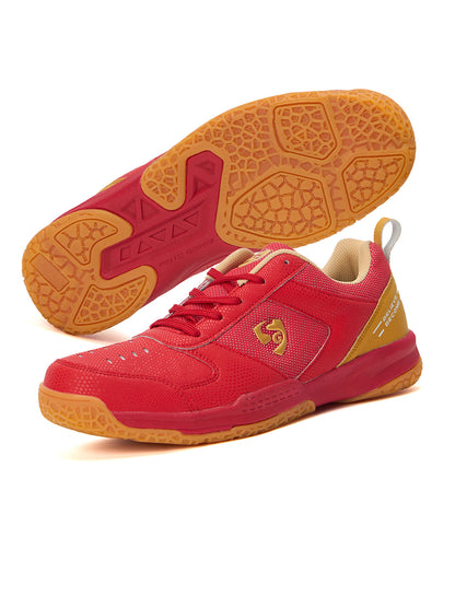 SG COURT PRO Shoes Red/Gold