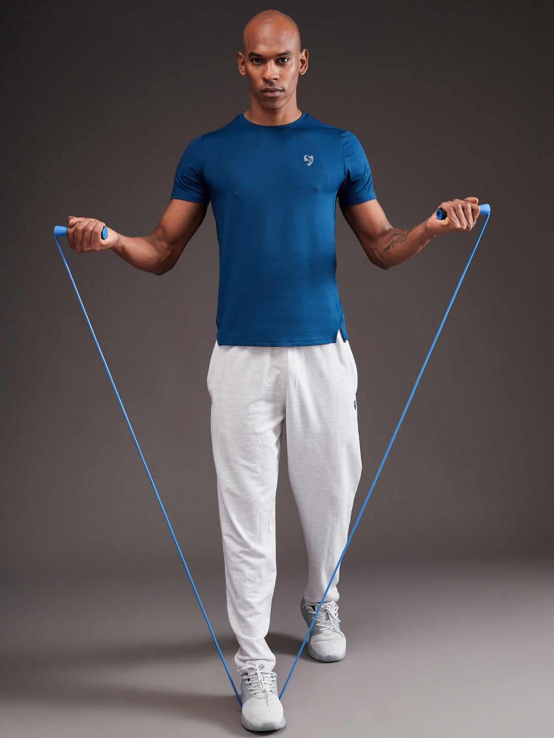 SG Men's Round Neck Teal T-Shirt | Ideal for Trail Running, Fitness & Training, Jogging, Regular & Fashion Wear
