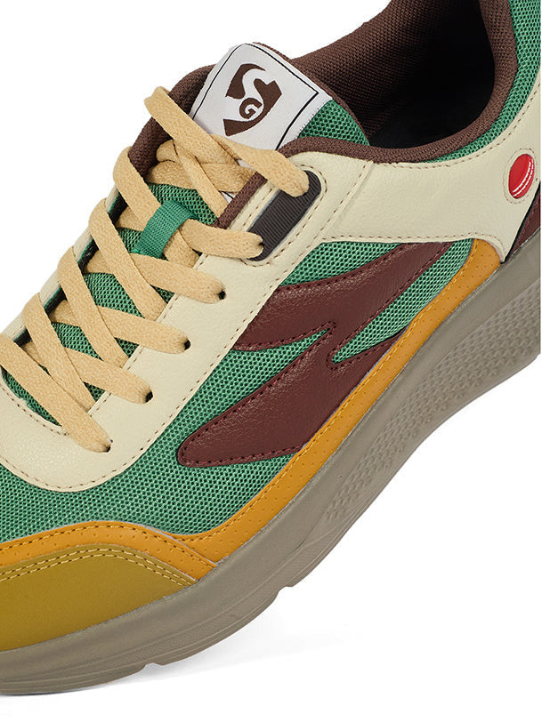SG ARENA Lifestyle Shoes - Yellow/Green/Red