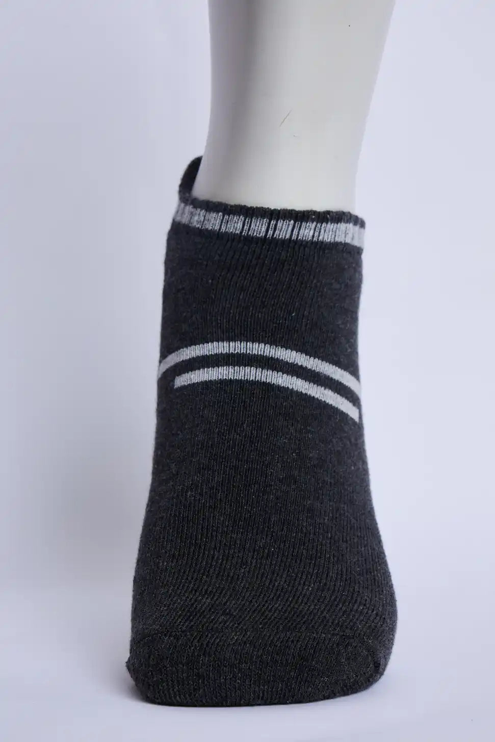 Flex Men’s Full Terry Sneaker Socks – Dark Grey Melange