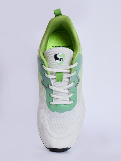 SG NEBULA Running Sports Shoes Men and Boys - White/Sea/Green