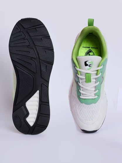 SG NEBULA Running Sports Shoes Men and Boys - White/Sea/Green