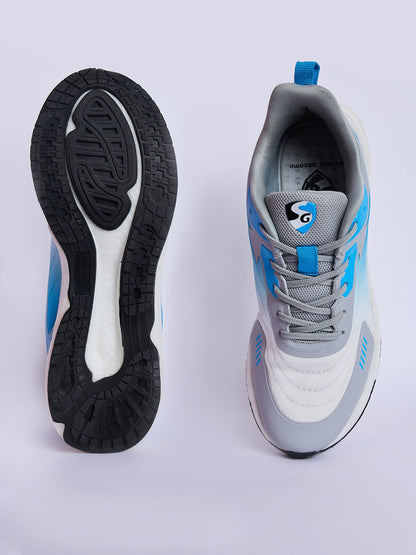 SG GLIDE Running Sports Shoes Men and Boys - Sky/White/Grey