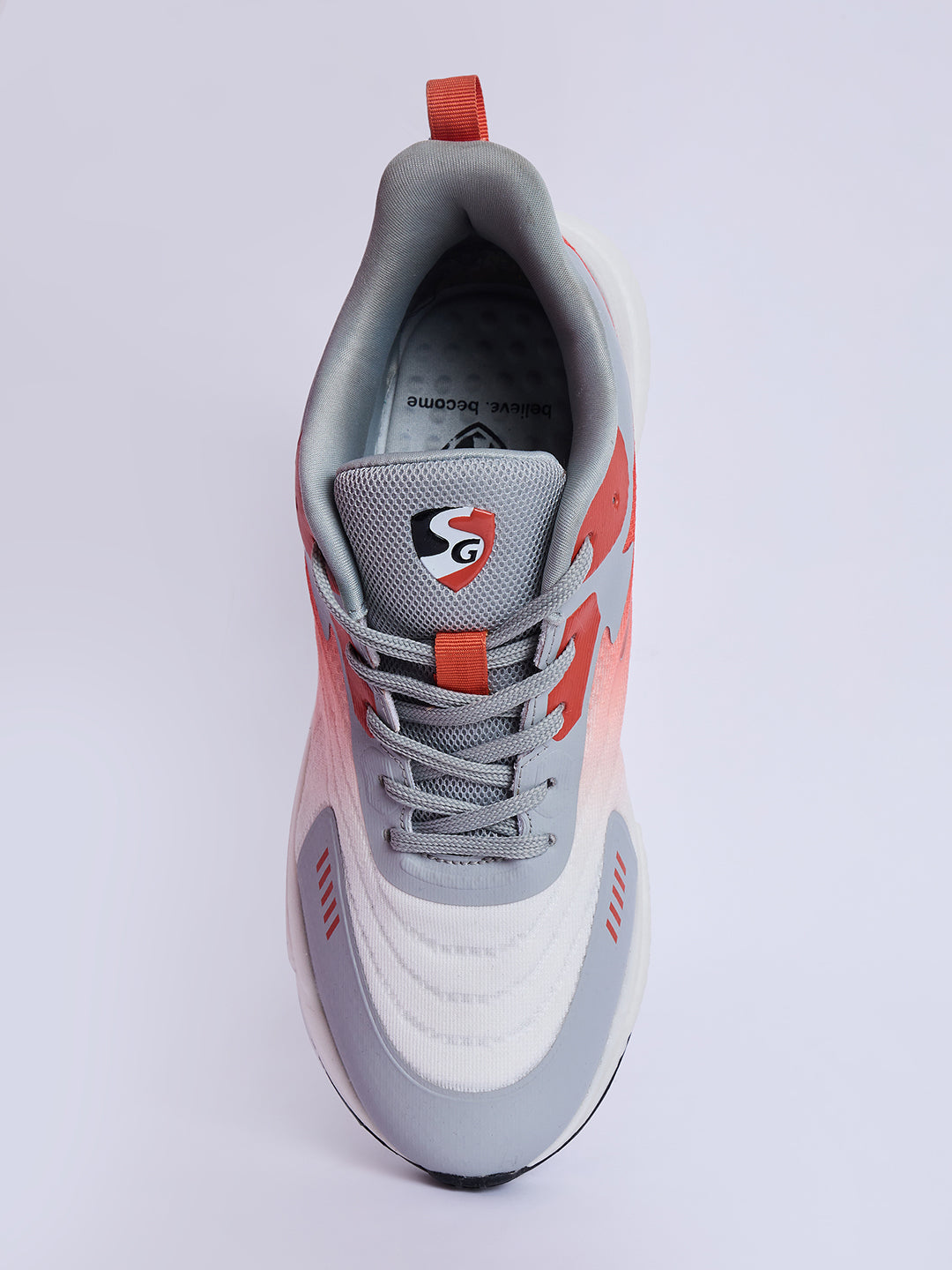 SG GLIDE Running Sports Shoes Men and Boys - Red/White/Grey