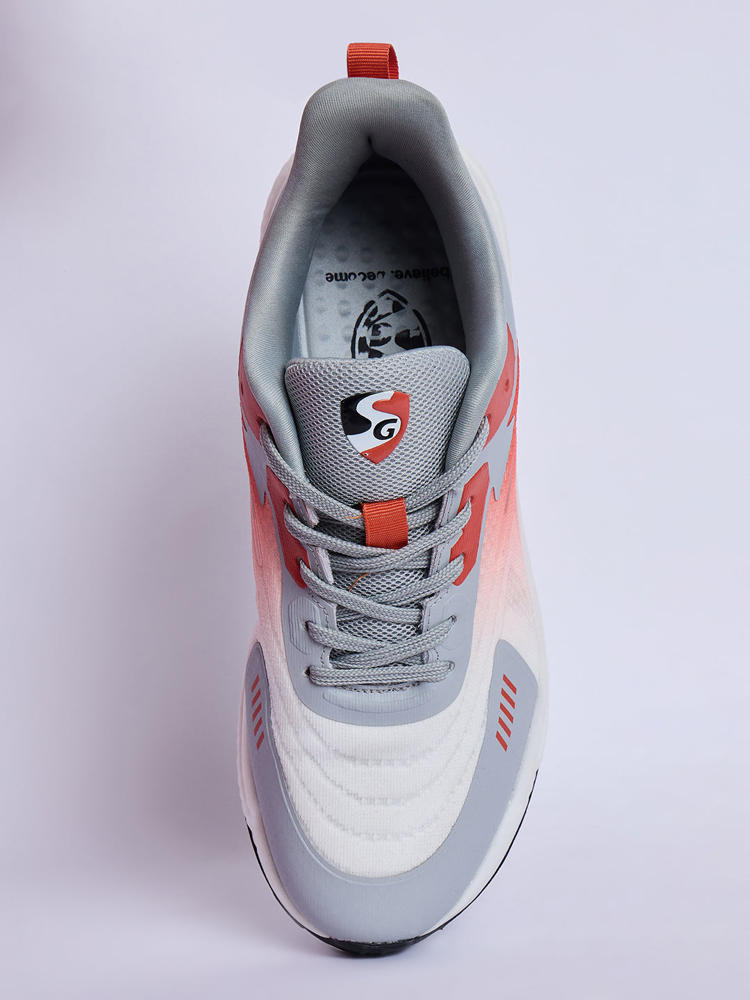 SG GLIDE Running Sports Shoes Men and Boys - Red/White/Grey
