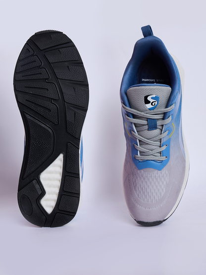 SG NEBULA Running Sports Shoes Men and Boys - Light Grey/Blue