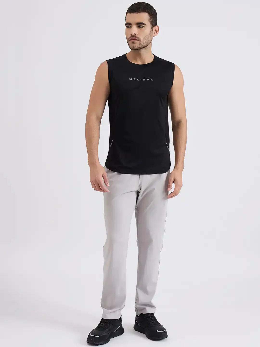 SG H2MTP83981 Men Light Grey Track Pant