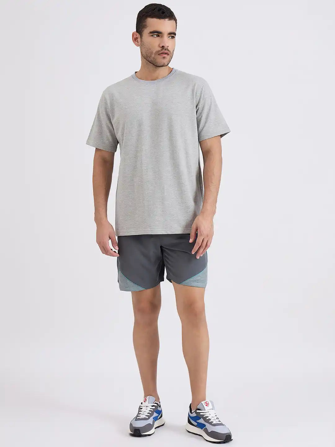 SG H2MT84192 Men Grey Melange T-Shirt