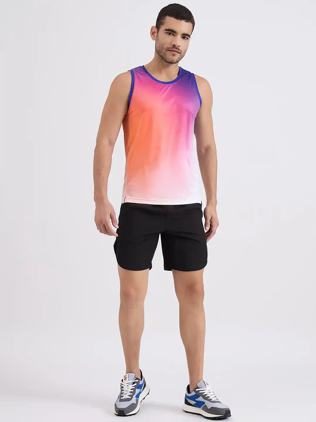 SG H2MV83622 Men Orange Purple T-Vest