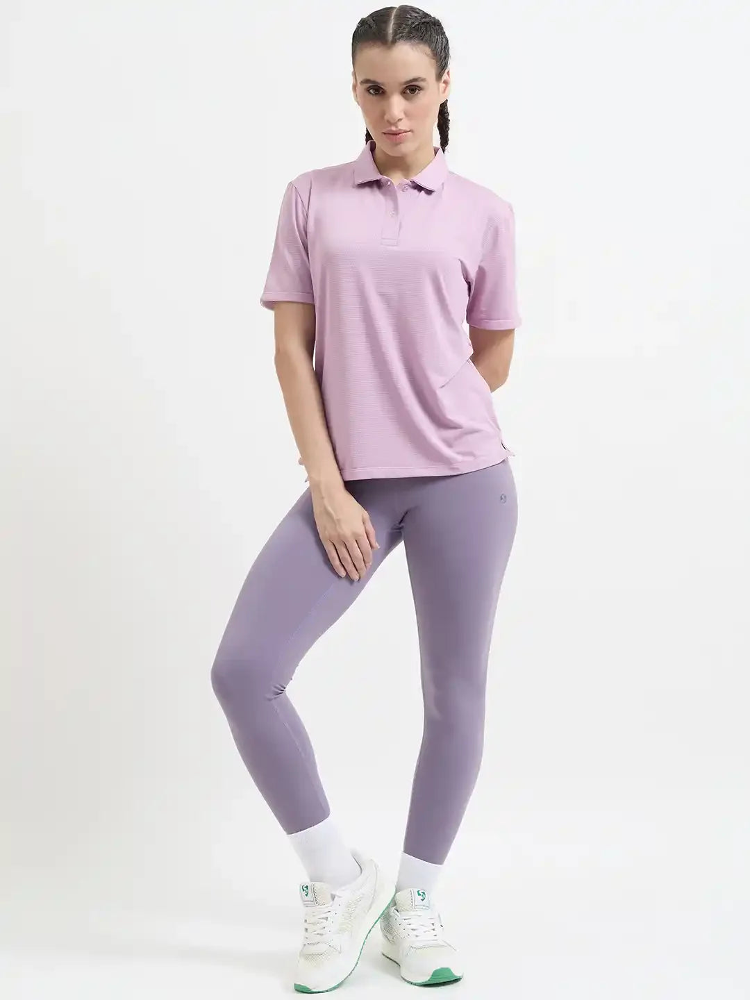 SG H1WP83191 Women Mauve Polo T-Shirt