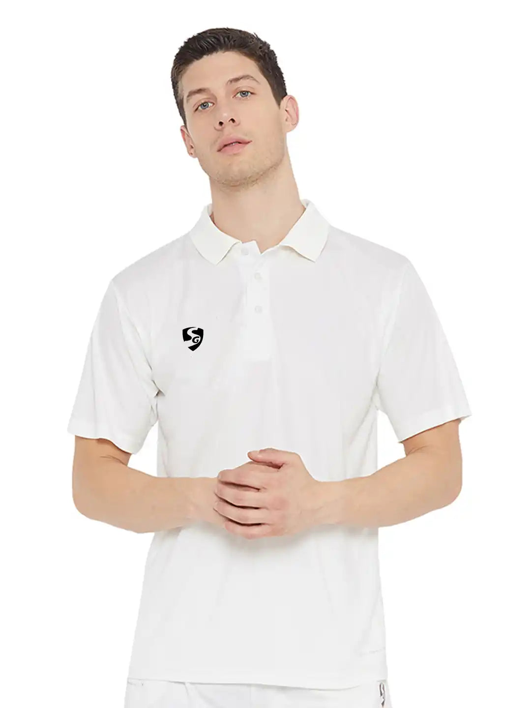 SG Junior Club Half Sleeve Cricket Shirt Whites