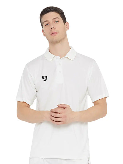 SG Junior Club Half Sleeve Cricket Shirt Whites